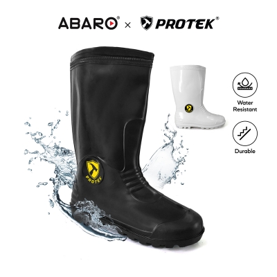 Mid-Calf Rain Boots PT30 Black | White PROTEK Mid-Calf Rain Boots PT30 Black | White PROTEK